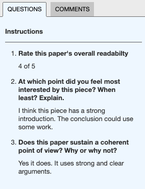 Peer Review Questions